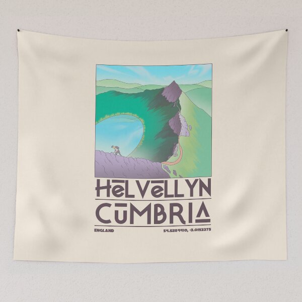 Item preview, Helvellyn Cumbria Travel Poster – Striding Edge Lake District Art Print designed and sold by JDP--Designs.