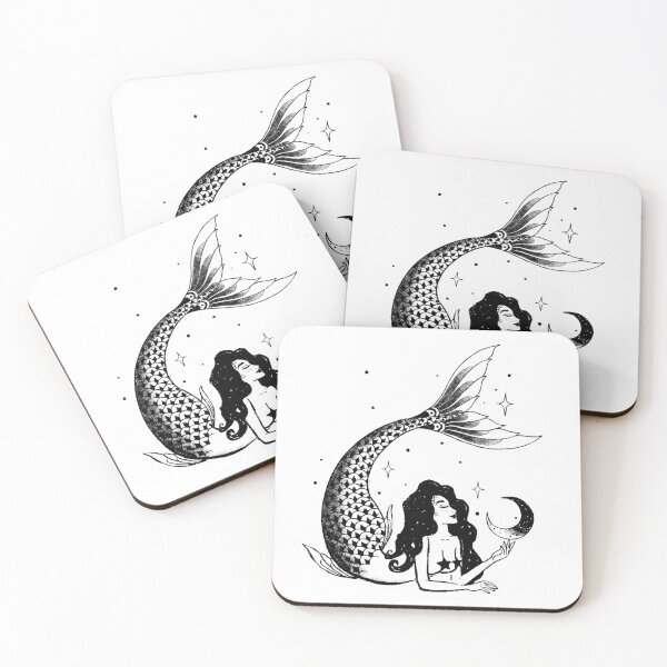 Item preview, Celestial Mermaid - Tattoo Style designed and sold by witchlingart.