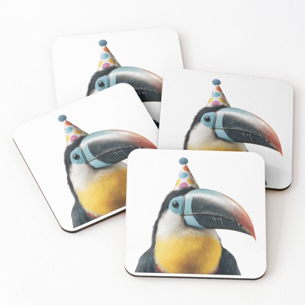 Item preview, Cute Toucan bird with Party Hat Birthday Celebration designed and sold by LazyOwlStore.