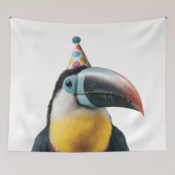 Item preview, Cute Toucan bird with Party Hat Birthday Celebration designed and sold by LazyOwlStore.