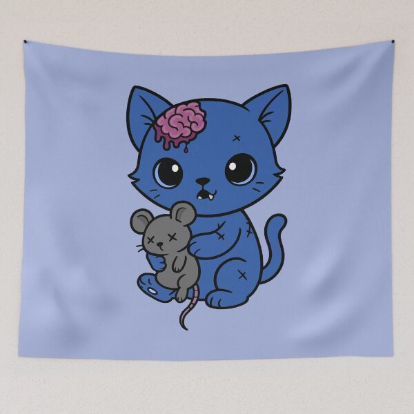 Item preview, Zombie Kitten - Cornflower Blue designed and sold by AngelMiette.