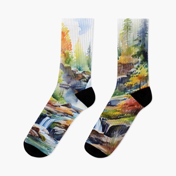 Item preview, Waterfall surrounded by Colorful Trees designed and sold by saeedsho.