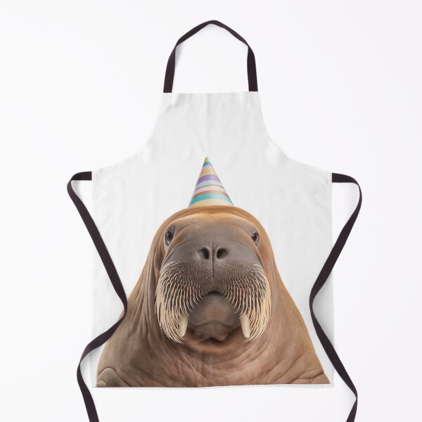 Item preview, Cute Walrus with Party Hat Birthday Celebration designed and sold by LazyOwlStore.