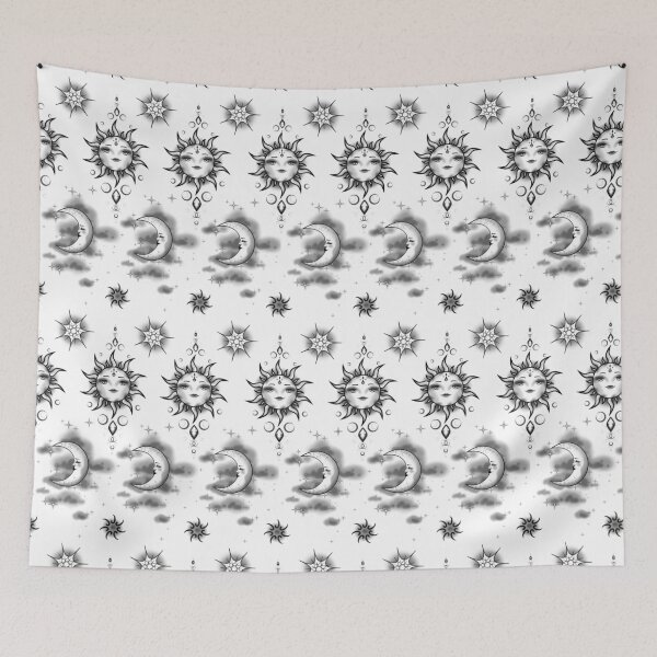 Item preview, A magical, mysterious design with sun, moon, stars and clouds designed and sold by katecheerycake.