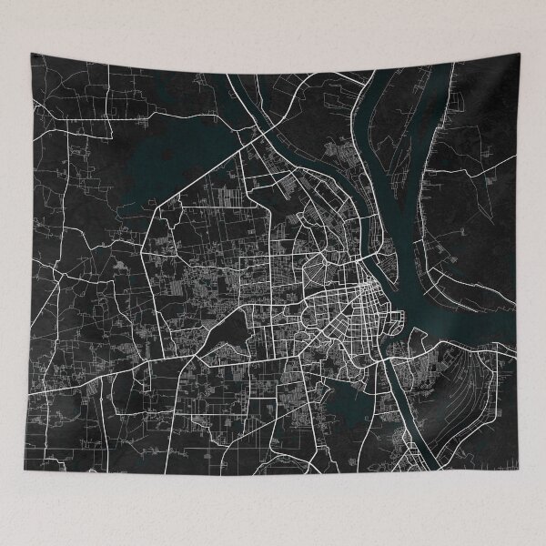 Item preview, Phnom Penh City Map of Cambodia - Dark designed and sold by deMAP.