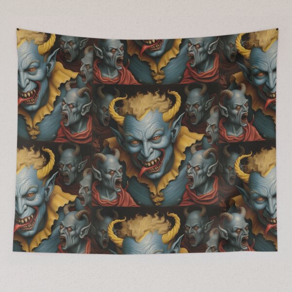 Item preview, Medieval Depiction of a Hell Demon creature designed and sold by Vintage Designs +.