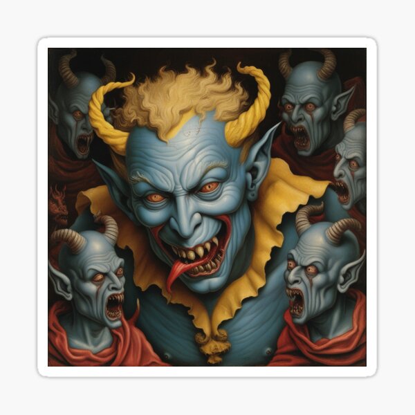 Vista previa del artículo con la obra «Representación medieval de una criatura demonio del infierno», diseñado y vendido por Vintage Designs +.