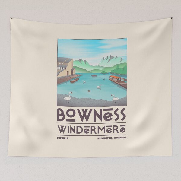 Item preview, Bowness-on-Windermere, Lake District – Vintage Travel Poster designed and sold by JDP--Designs.