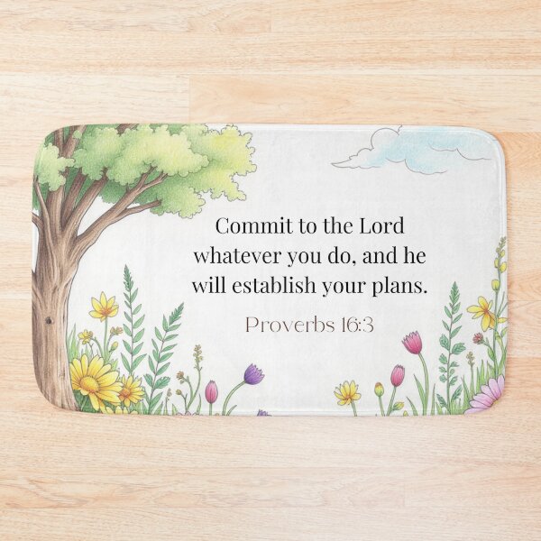 Item preview, Proverbs 16:3, Christian Bible Verse Art designed and sold by Our Bible Journey.