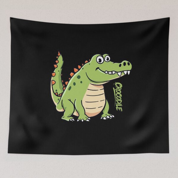 Item preview, GREEN CROCODILE - CARTOON CUTE ANIMAL designed and sold by justyna-s28.