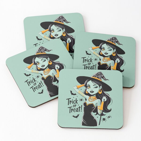 Item preview, Trick or treat! Halloween witch cool cute design designed and sold by Vintage Designs +.