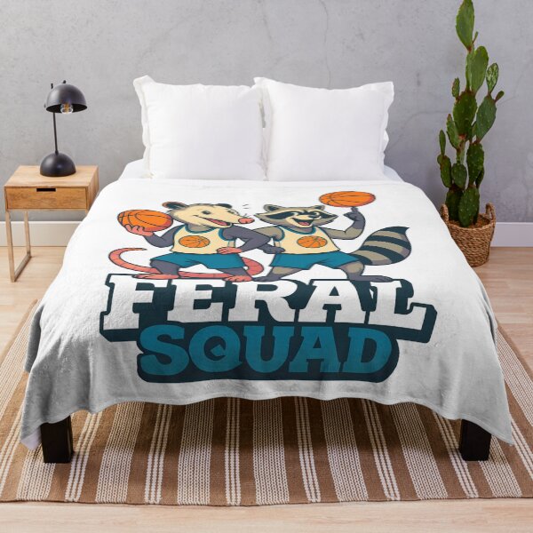 Item preview, FERAL SQUAD - CARTOON BASKETBALL TEAM OPOSSUM AND THE RACCOON designed and sold by justyna-s28.