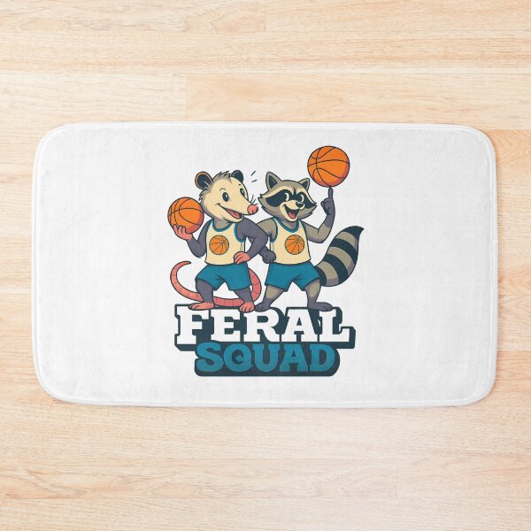 Item preview, FERAL SQUAD - CARTOON BASKETBALL TEAM OPOSSUM AND THE RACCOON designed and sold by justyna-s28.