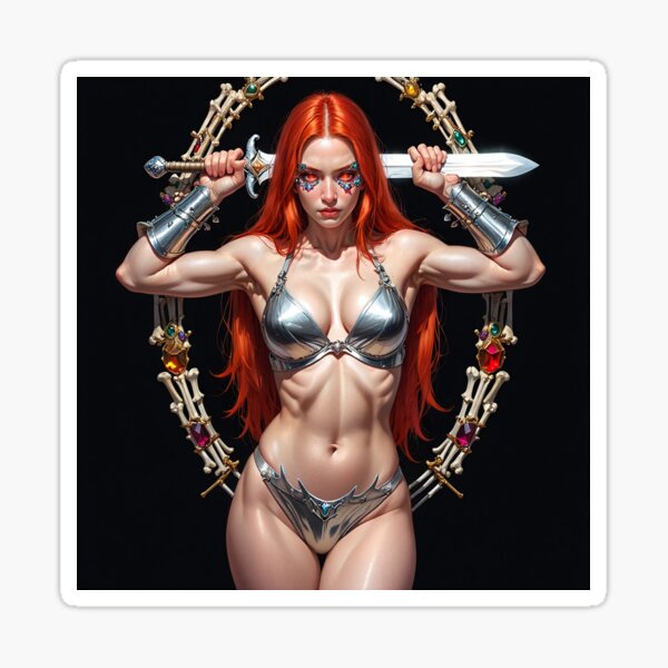 Artikel-Vorschau von Rothaarige Kriegerin Fantasy-Kunst, designt und verkauft von Vintage Designs +.