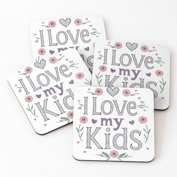 Item preview, I Love My Kids Embroidery Design  Heartfelt Family Love Art designed and sold by ArtDesignTp.