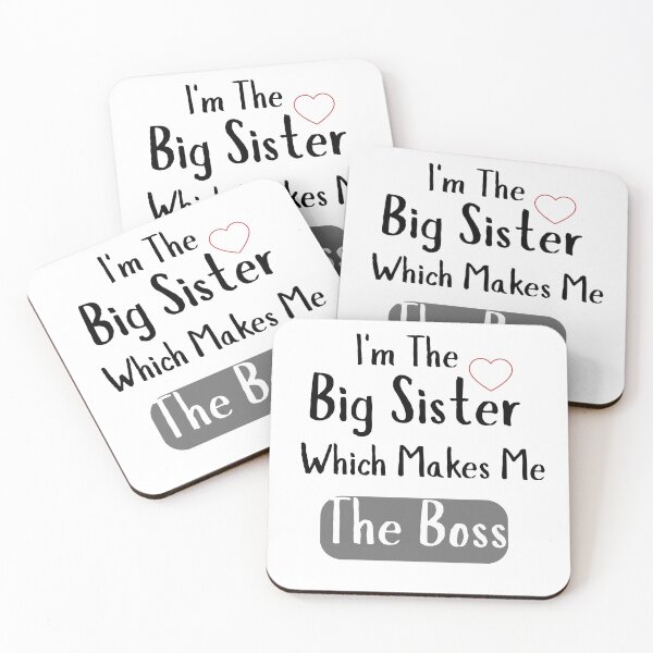 Item preview, I'm the Big Sister Which Makes Me the Boss – Funny Sibling T-Shirt for Girls, Funny Shirt, Valentine Shirt gift  designed and sold by GAIDREDA.