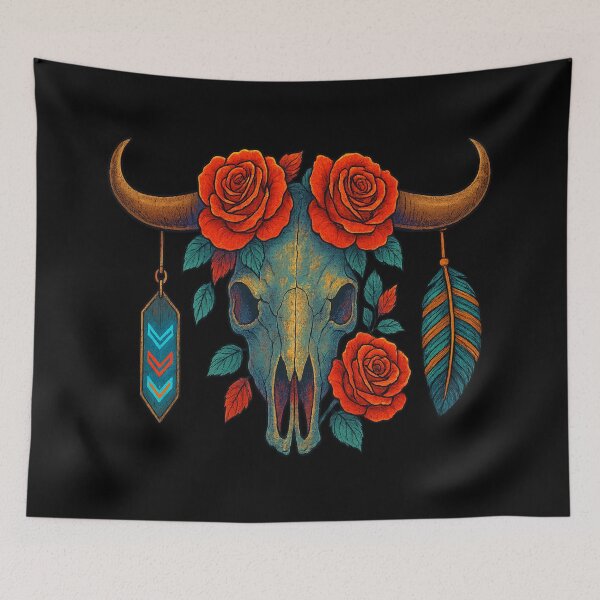 Item preview, Buffalo Skull designed and sold by TATTOO-DESIGN.