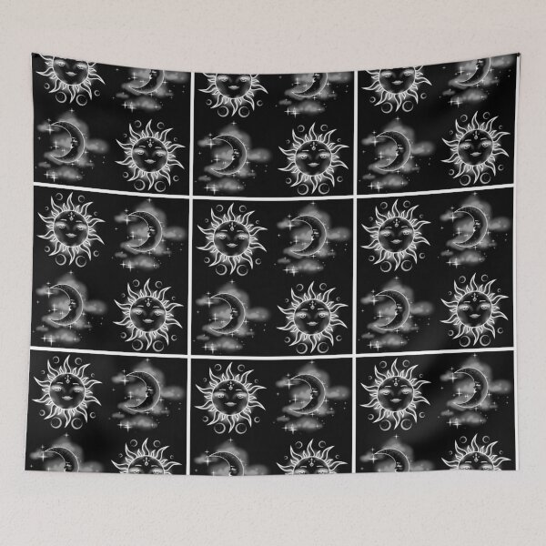 Item preview, A magical, mysterious design with sun, moon, stars and clouds designed and sold by katecheerycake.