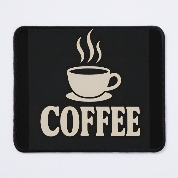 Item preview, Minimalist Coffee Cup Icon on Black Background designed and sold by Amr Siam.