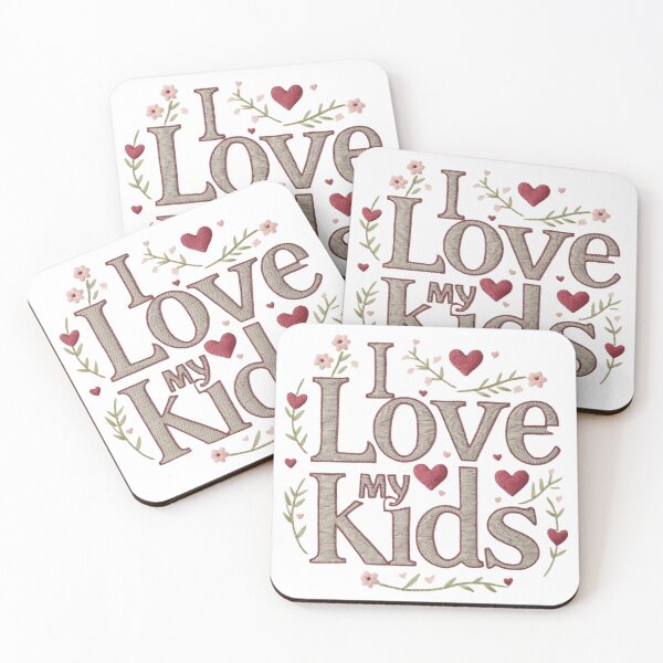 Item preview, I Love My Kids Embroidery Design  Beautiful Family Love Art designed and sold by ArtDesignTp.