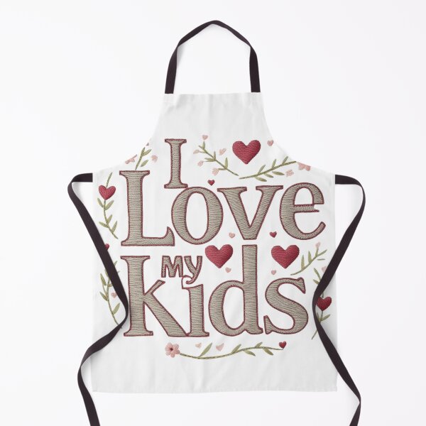 Item preview, I Love My Kids Embroidery Design Beautiful Family Love Art designed and sold by ArtDesignTp.