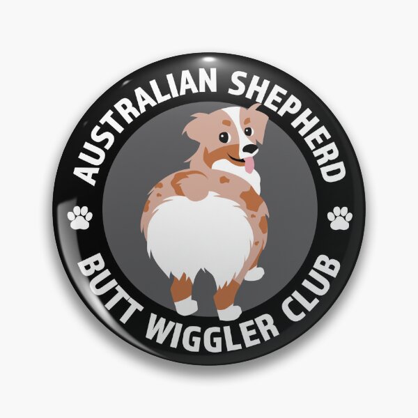 Item preview, Australian Shepherd Butt Wigglers Club (Red Merle) designed and sold by tennifer.