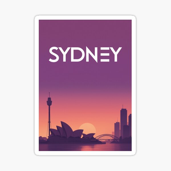 Item preview, dreamlike skyline of Sydney designed and sold by Mauswohn.