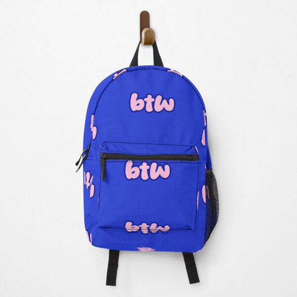 Item preview, btw, By the Way in Blue Pink with Blue Outline  designed and sold by Memes N Lore .