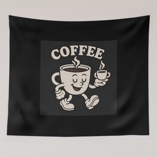 Item preview, Retro Coffee Cup Character Illustration designed and sold by Amr Siam.