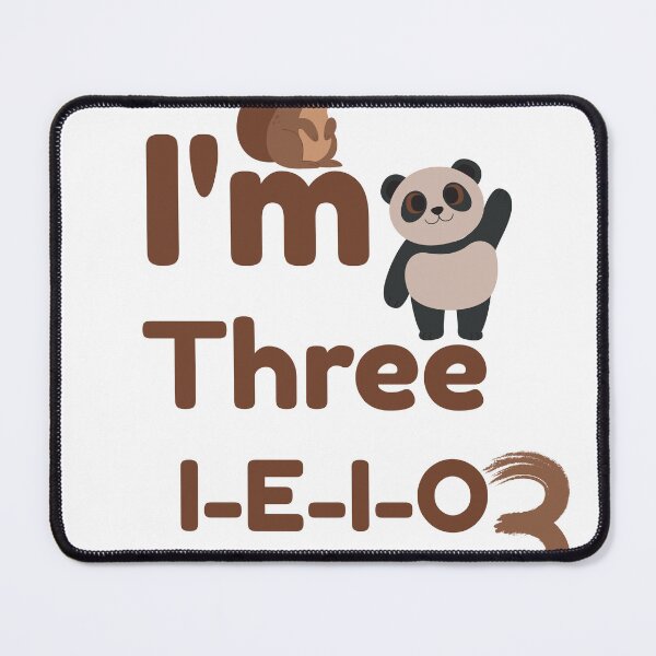 Item preview, I'm Three I-E-I-O 3 – Funny 3rd Birthday T-Shirt for Kids, Funny Shirt, Valentine Shirt gift, Valentine Day Cut File designed and sold by GAIDREDA.