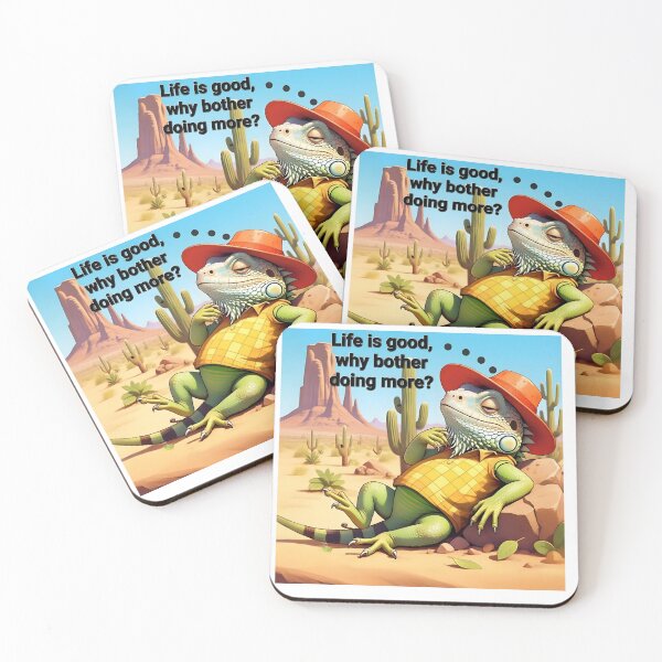 Item preview, FOLLOW YOUR OWN DREAMS , GO BACK TO BED ,WITH YOUR IGUANA designed and sold by TuyaArts.