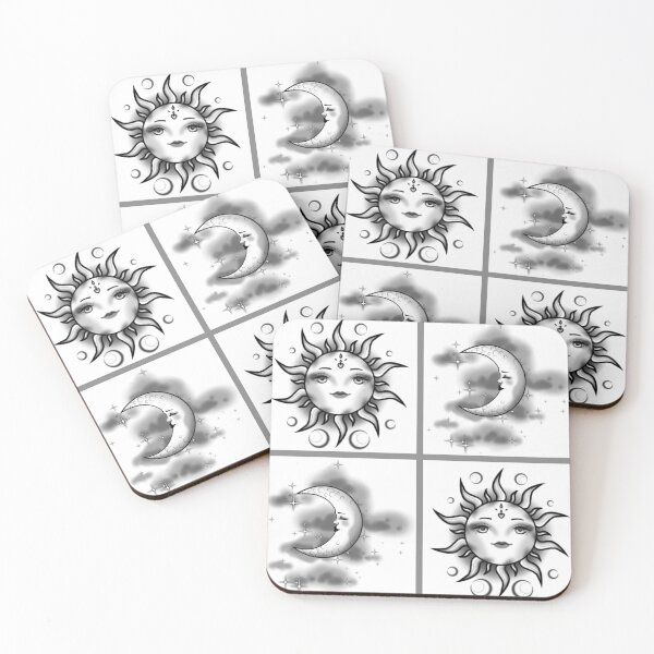 Item preview, A magical, mysterious design with sun, moon, stars and clouds designed and sold by katecheerycake.