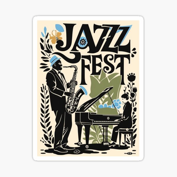 Item preview, Jazz Fest Poster  designed and sold by Taika Tori Art .