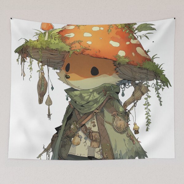 Item preview, Fenn the Foxcap Scout designed and sold by SporeandCanvas.