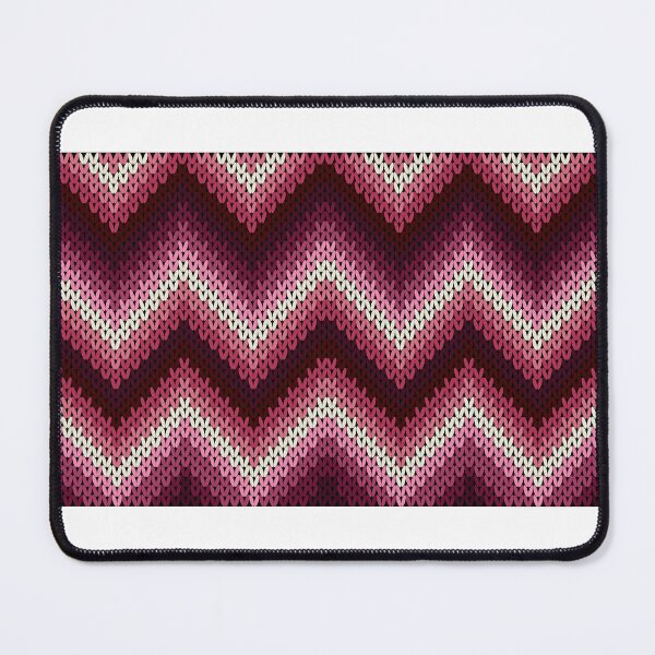 Item preview, Zigzag Knitted Carpet Pattern in Pink and Red Tones designed and sold by tawannnoo.