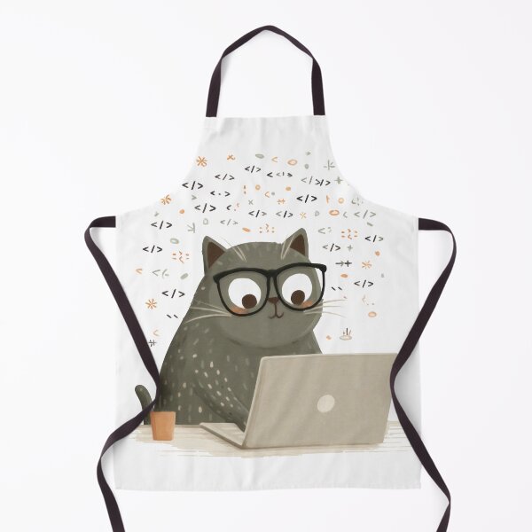 Item preview, Cute Programmer Cat on Laptop with Coffee – Coding Kitty Design for Tech Lovers designed and sold by viking75store.