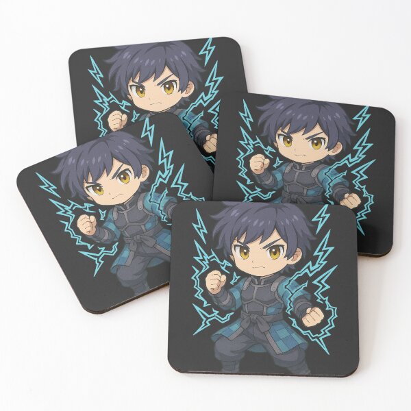 Item preview, Ryu, the Thunder Seeker – Chibi Warrior with Violet Hair & Electric Demon Slayer-Inspired Armor designed and sold by ColorSplash123.