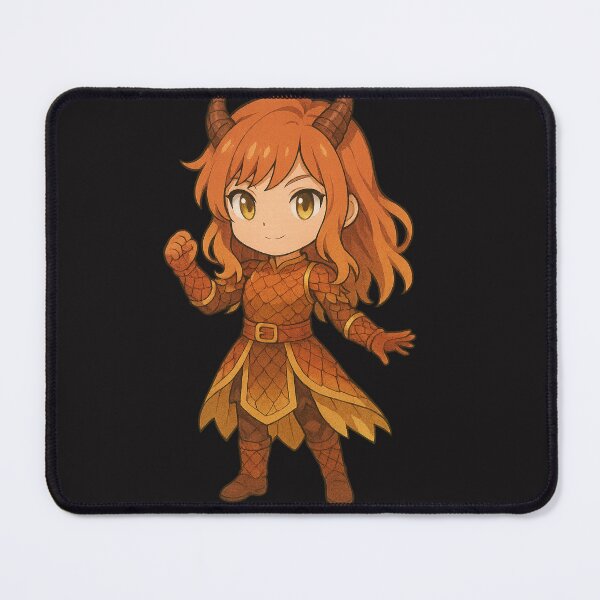 Item preview, Kaida, the Dragon Slayer – Chibi Hero with Fiery Armor & Dragon Scale Outfit designed and sold by ColorSplash123.