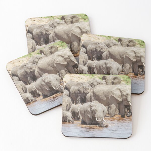 Item preview, Elephants Start to Cross the River 1 Masai Mara Kenya designed and sold by PhotoArt by Joan Carroll.