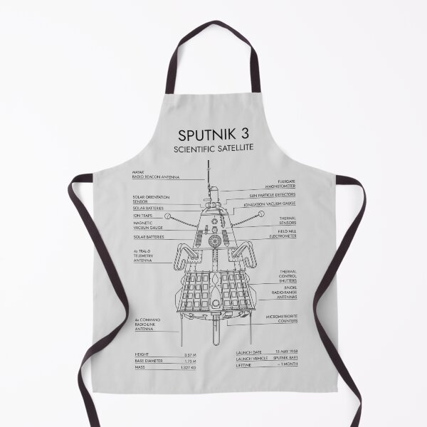 Item preview, Sputnik 3. Scientific Satellite (White Stencil-No Background) designed and sold by BGALAXY.