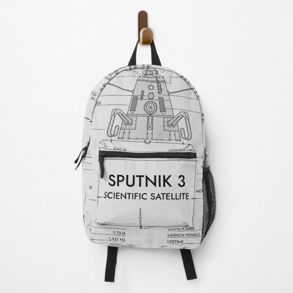 Item preview, Sputnik 3. Scientific Satellite (White Stencil-No Background) designed and sold by BGALAXY.
