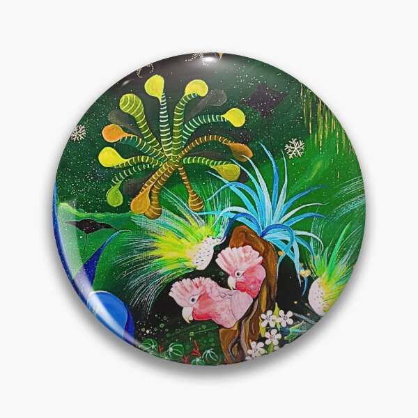 Item preview, Tropical Dream – Soft Jungle Art with Pink Cockatoos designed and sold by GabiVitryArt.