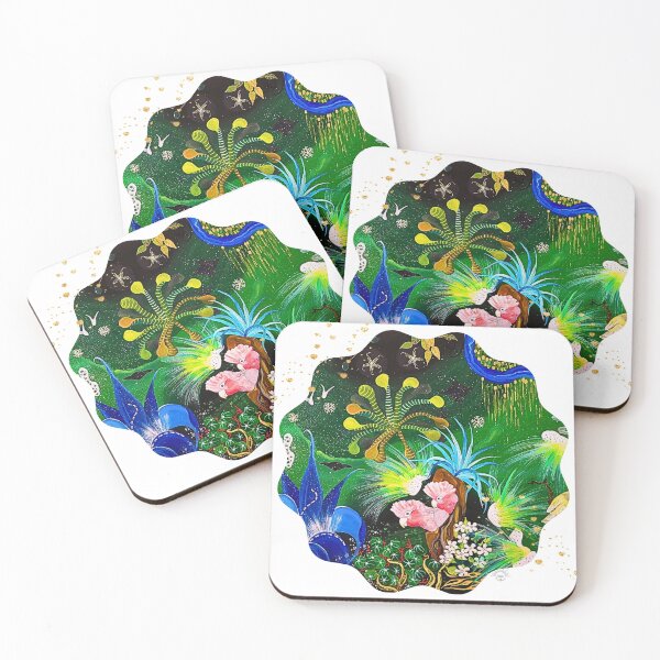 Item preview, Tropical Dream – Soft Jungle Art with Pink Cockatoos designed and sold by GabiVitryArt.