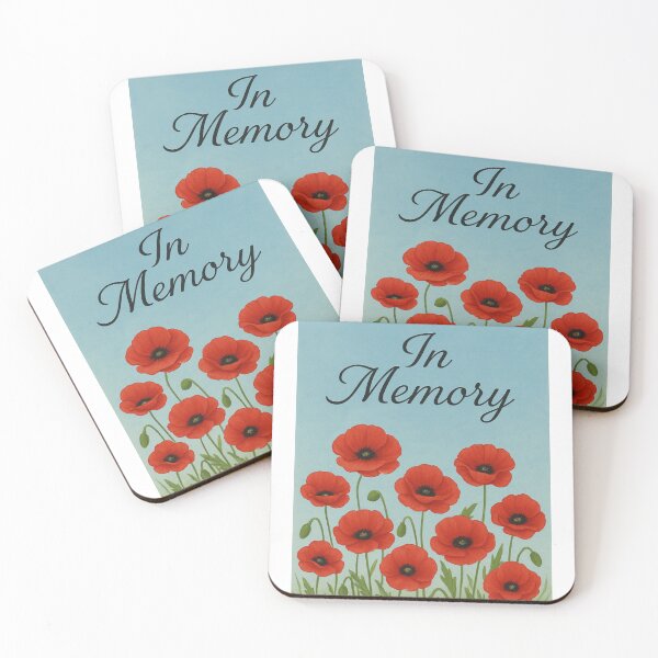 Item preview, In Memory – Red Poppies Memorial Tribute Art designed and sold by SilaShop222.