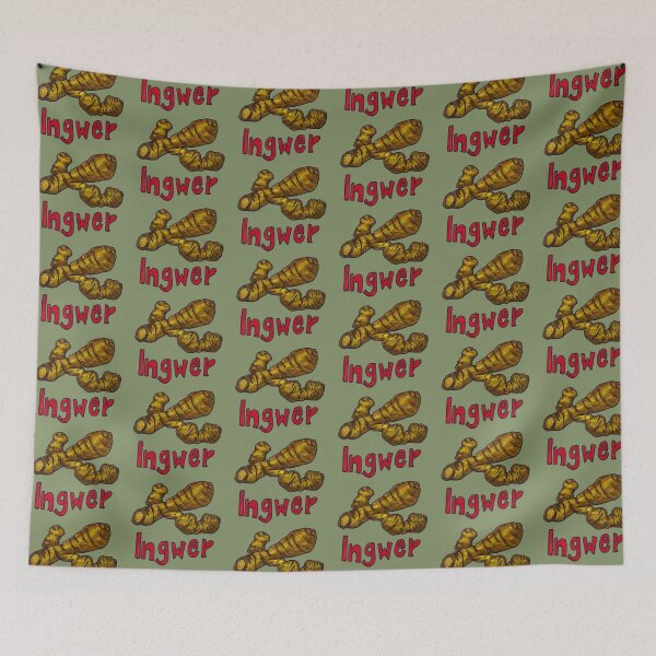 Item preview, Hand-painted ginger motif – Illustrative food art design designed and sold by Vision Illustrated.