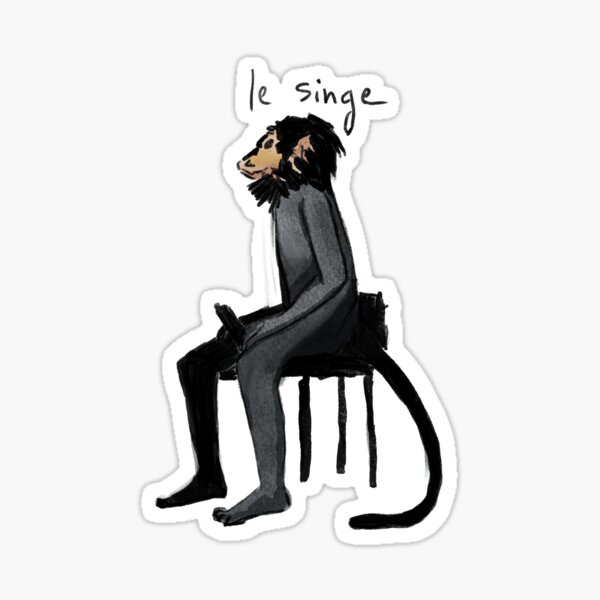 The monkey from PEER GYNT (Emilien Diard-Detoeuf) Sticker