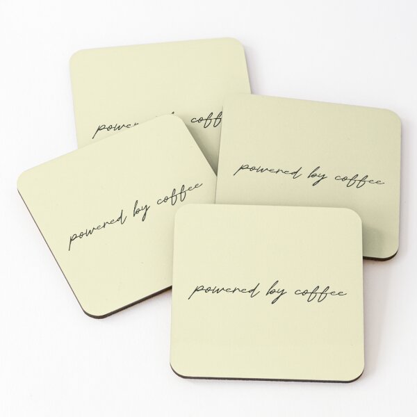 Item preview, Powered by coffee - handwritten italic font designed and sold by mgro-art.