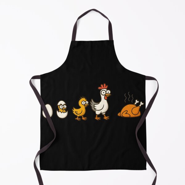 Item preview, Funny Chicken Life Cycle Cartoon From Egg to Dinner T-Shirt Sticker designed and sold by Lost LeNoir.