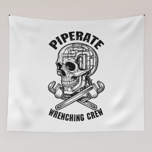Item preview, Funny Plumber Pirate Piperate Skull Wrenching Crew Plumbing designed and sold by GrandeDuc.