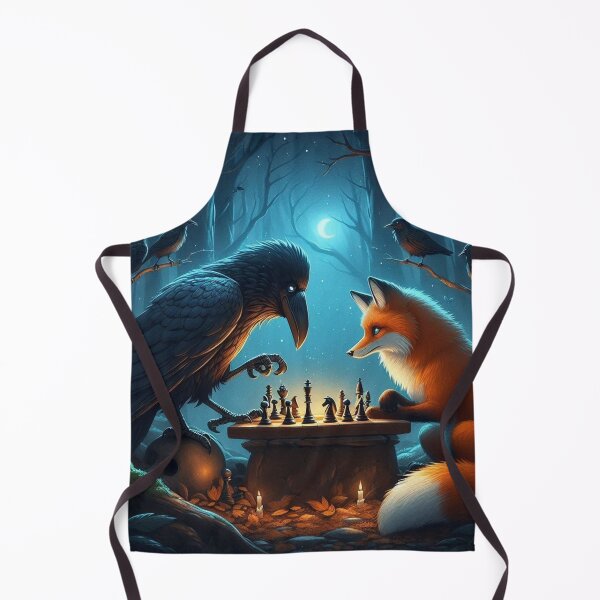 Item preview, the crow and the fox are playing chess designed and sold by Dogandesighn.